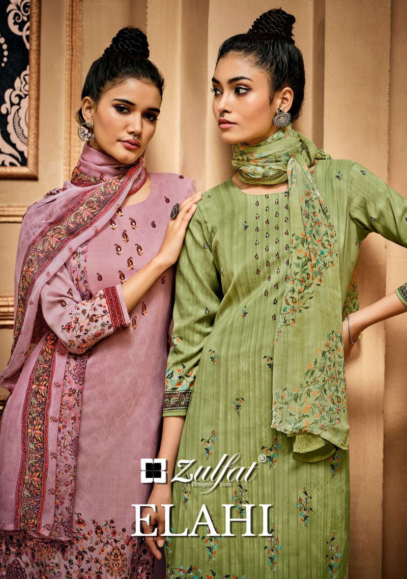 Zulfat Designer Suits Elahi Pashmina Designer Party Wear Suit
