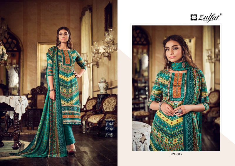 Zulfat Designer Suits Rehnuma Pashmina Wool Digital Print Fancy Salwar Kameez