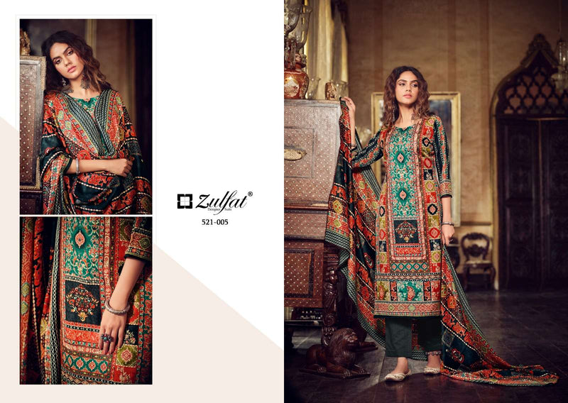 Zulfat Designer Suits Rehnuma Pashmina Wool Digital Print Fancy Salwar Kameez
