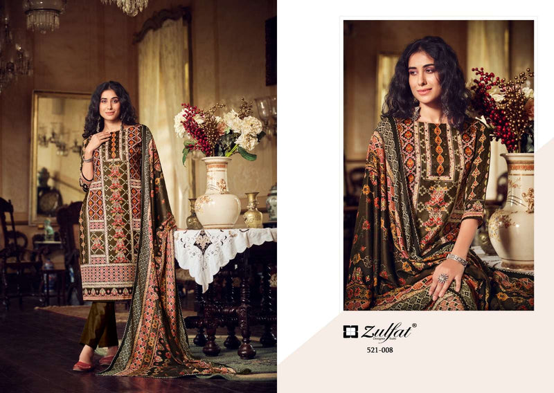 Zulfat Designer Suits Rehnuma Pashmina Wool Digital Print Fancy Salwar Kameez