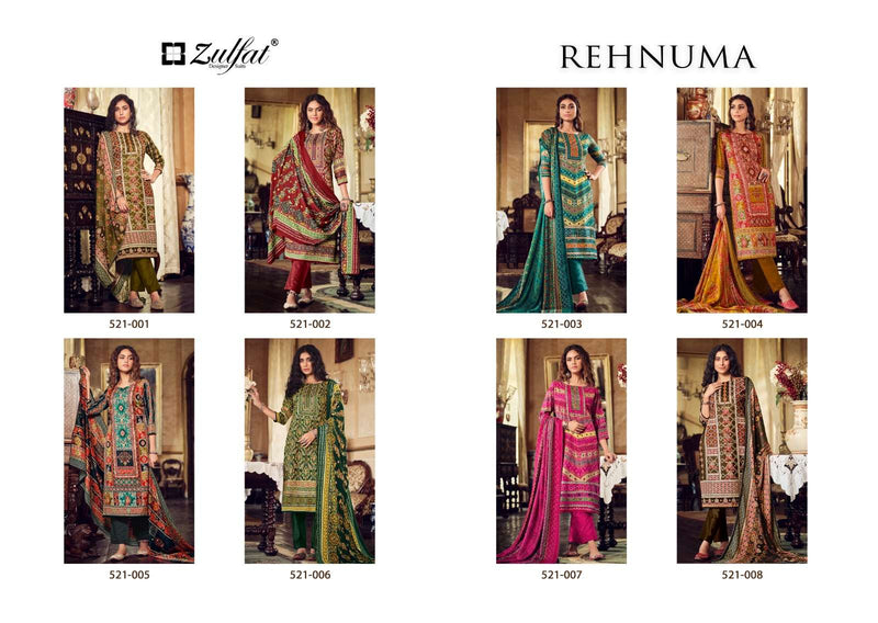 Zulfat Designer Suits Rehnuma Pashmina Wool Digital Print Fancy Salwar Kameez