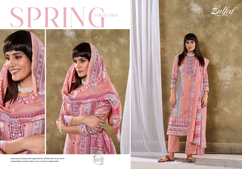 Zulfat Designer Suits Summer Swag Cotton Print Handwork Daily Wear Salwar Suit