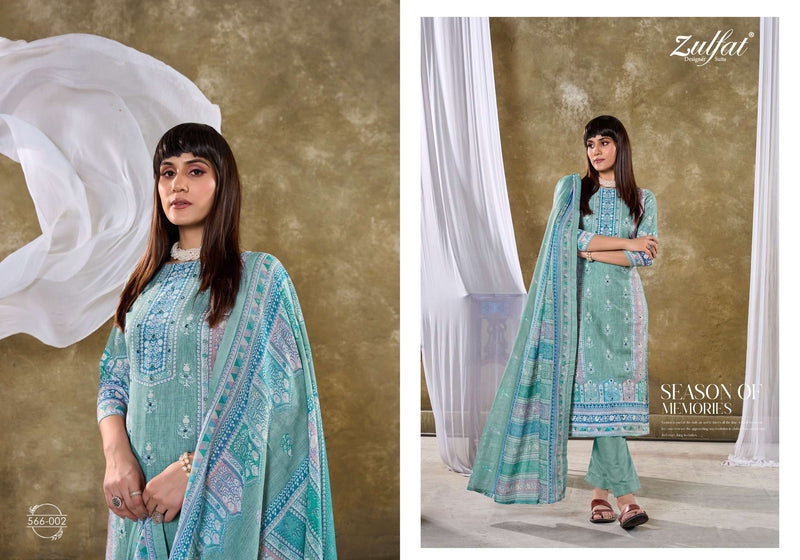 Zulfat Designer Suits Summer Swag Cotton Print Handwork Daily Wear Salwar Suit