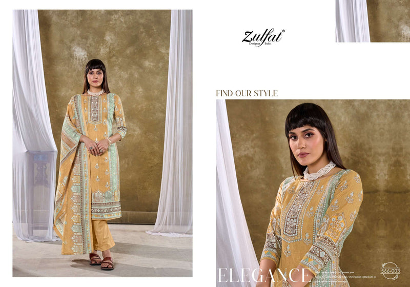 Zulfat Designer Suits Summer Swag Cotton Print Handwork Daily Wear Salwar Suit