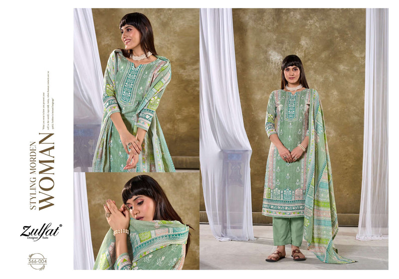 Zulfat Designer Suits Summer Swag Cotton Print Handwork Daily Wear Salwar Suit