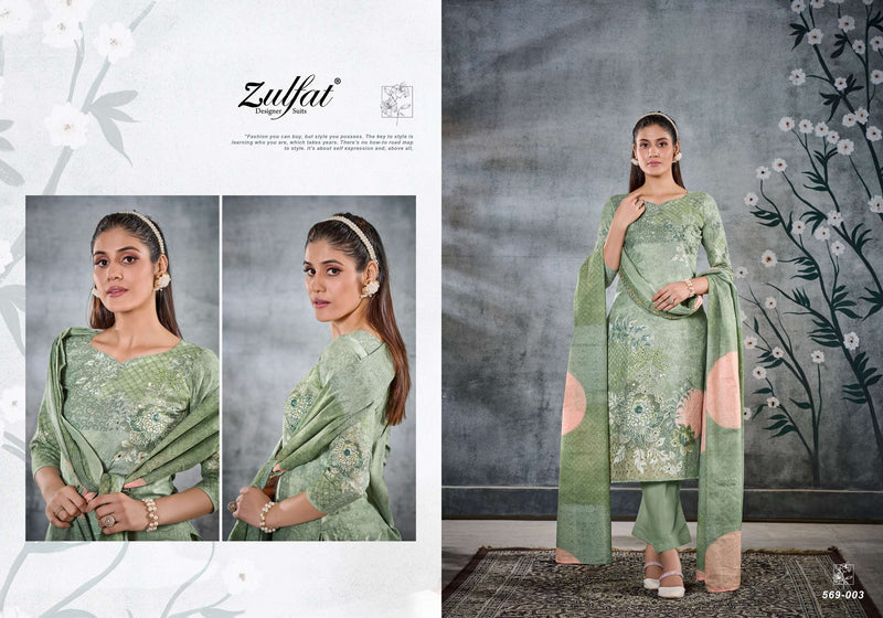 Zulfat Designer Suits Summer Swag Vol 2 Cotton Designer Print Salwar Suit