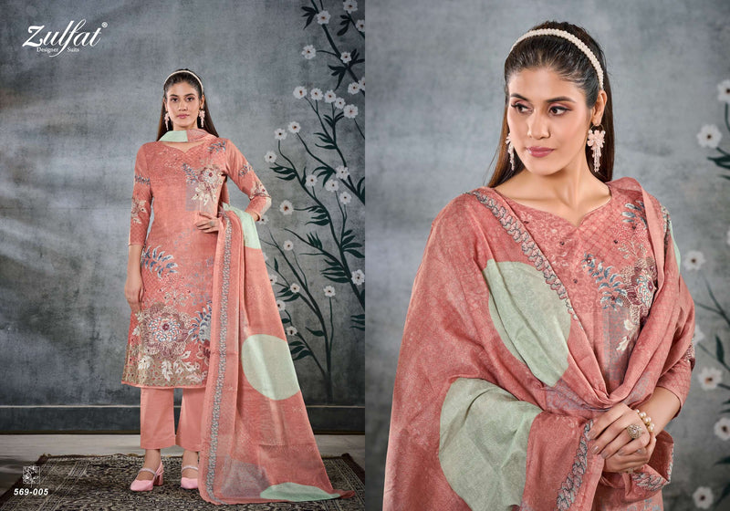 Zulfat Designer Suits Summer Swag Vol 2 Cotton Designer Print Salwar Suit