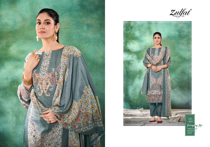 Zulfat Designer Tania Vol 3 Cotton Print With Handwork Salwar Suit For Dailywear