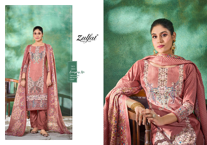 Zulfat Designer Tania Vol 3 Cotton Print With Handwork Salwar Suit For Dailywear