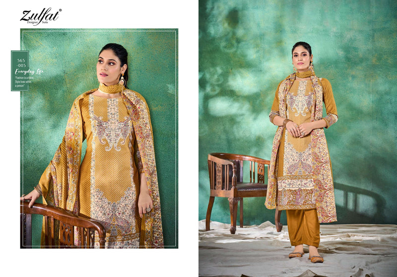 Zulfat Designer Tania Vol 3 Cotton Print With Handwork Salwar Suit For Dailywear