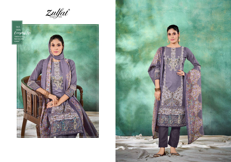 Zulfat Designer Tania Vol 3 Cotton Print With Handwork Salwar Suit For Dailywear