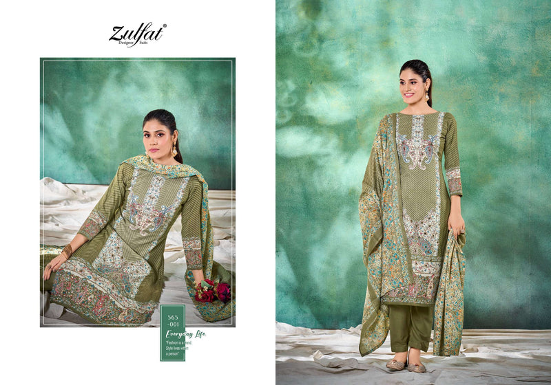 Zulfat Designer Tania Vol 3 Cotton Print With Handwork Salwar Suit For Dailywear
