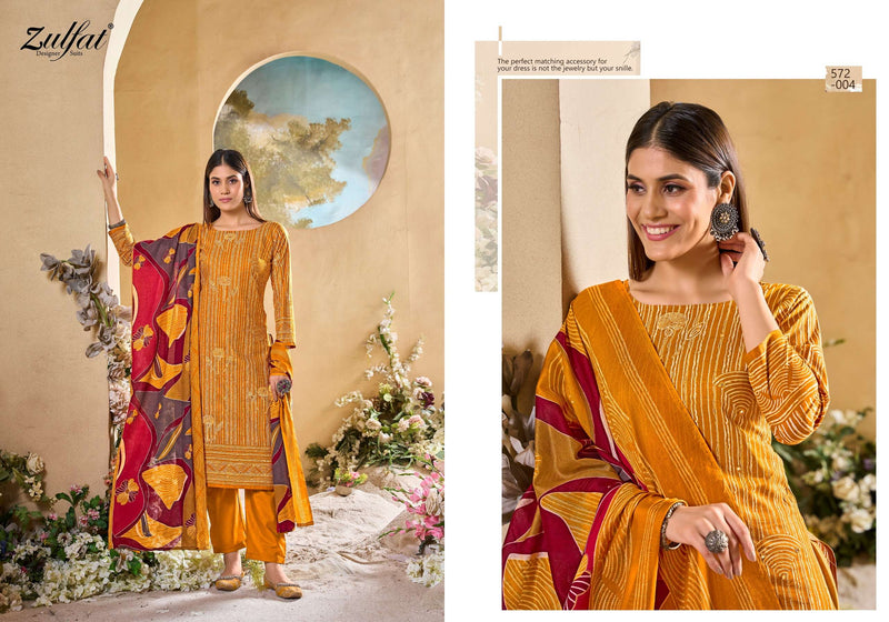 Zulfat Designer Suits Tania Vol 5 Cotton Designer Print Daily Wear Salwar Suit