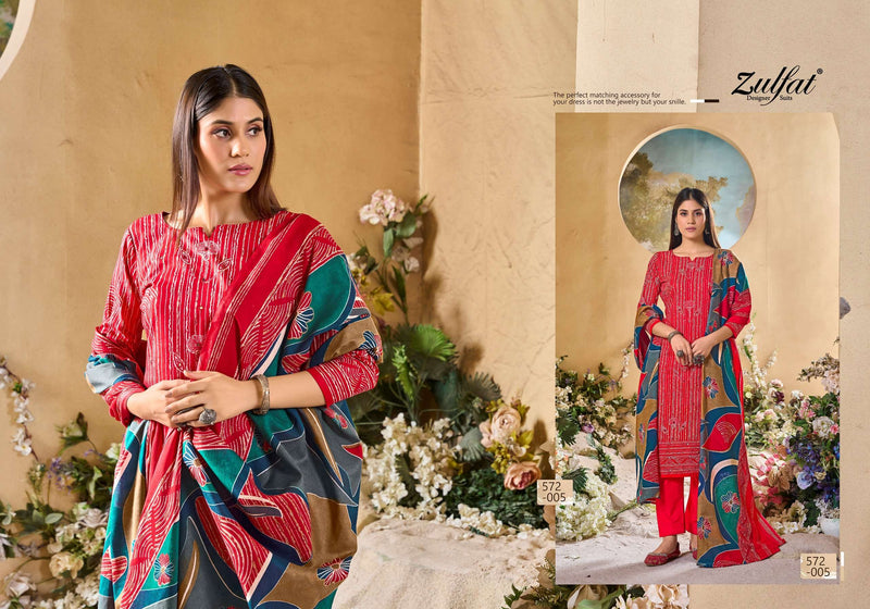 Zulfat Designer Suits Tania Vol 5 Cotton Designer Print Daily Wear Salwar Suit