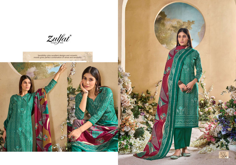 Zulfat Designer Suits Tania Vol 5 Cotton Designer Print Daily Wear Salwar Suit