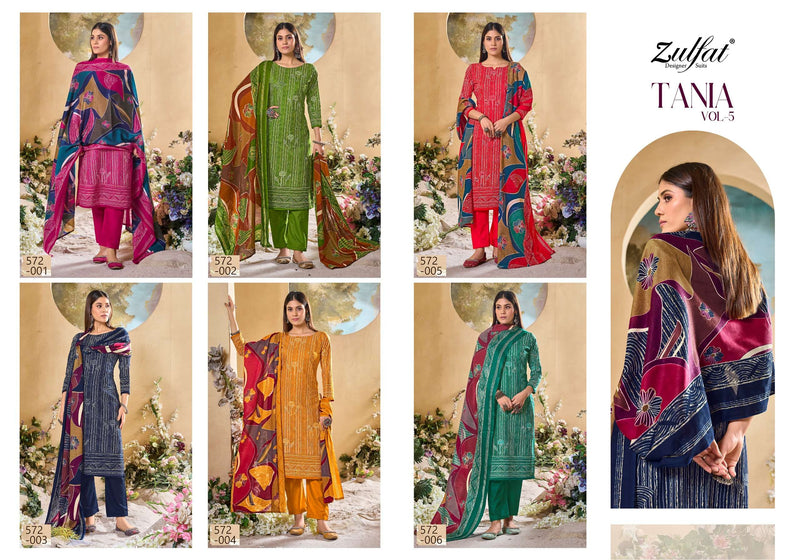 Zulfat Designer Suits Tania Vol 5 Cotton Designer Print Daily Wear Salwar Suit