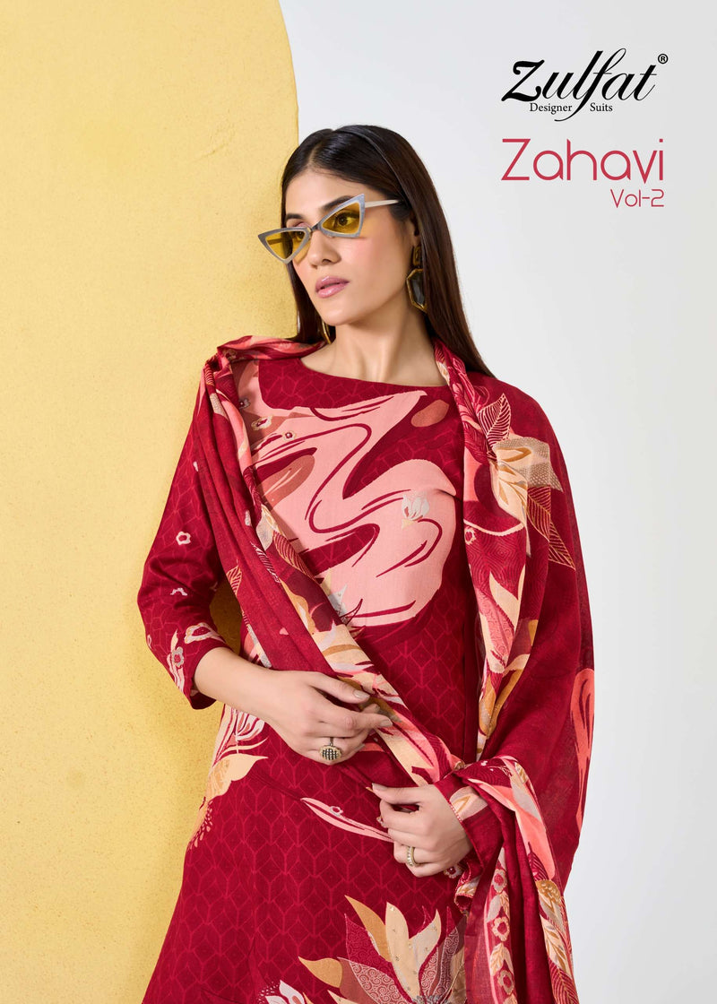 Zulfat Designer Suits Zahavi Vol 2 Viscose Designer Print Salwar Suit