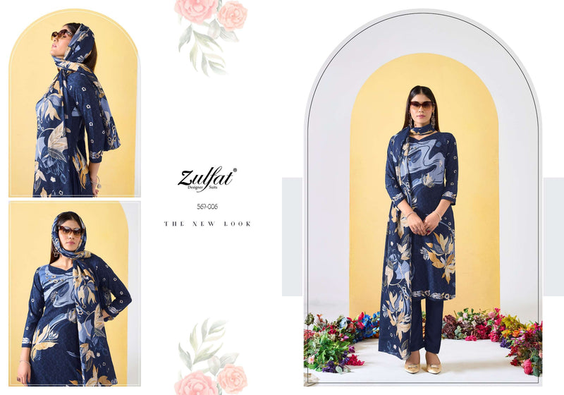 Zulfat Designer Suits Zahavi Vol 2 Viscose Designer Print Salwar Suit