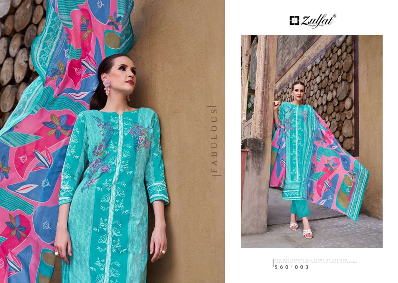 Zulfat Designer Zohra Vol 3 Cotton Designer Print Salwar Suit For Dailywear