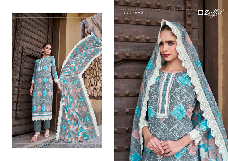 Zulfat Designer Zohra Vol 3 Cotton Designer Print Salwar Suit For Dailywear