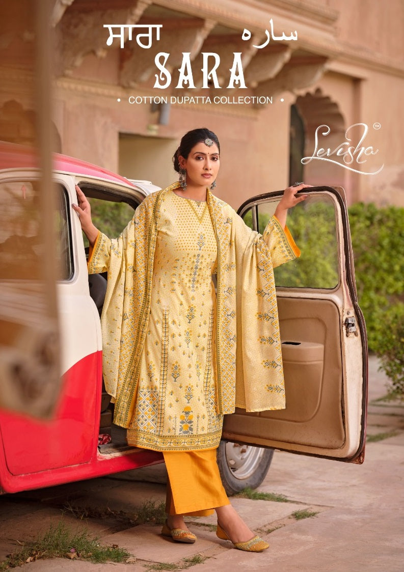 Levisha Sara Pure Cotton Digital Style Printed Swarovski Daimond Printed Designer Salwar Kameez