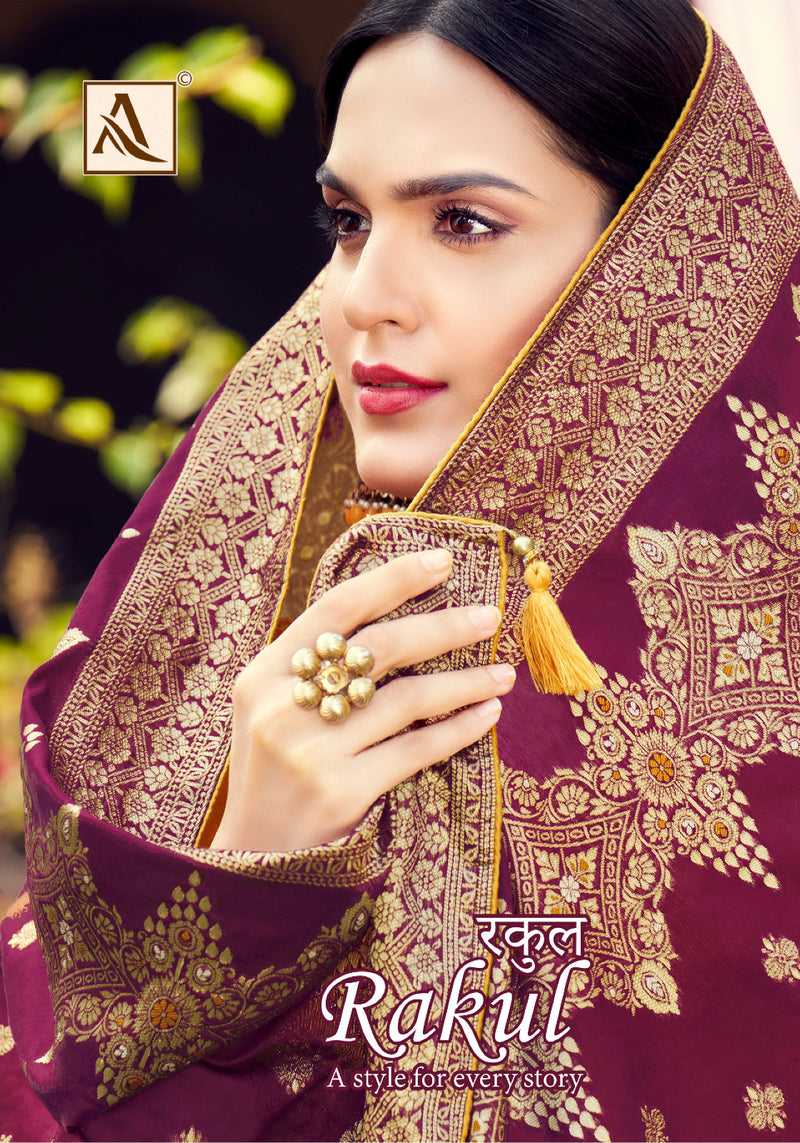 Alok Suits Rakul Jam Cotton Fancy Embroidery Hand Work Fancy Designer Partywear Salwar Kameez
