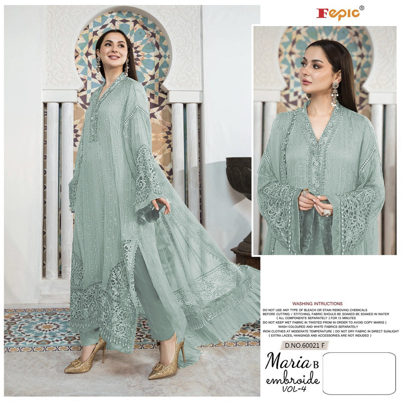 Fepic Rosemeen 60021 F Georgette With Heavy Embroidery Work Stylish Designer Pakistani Salwar Kameez
