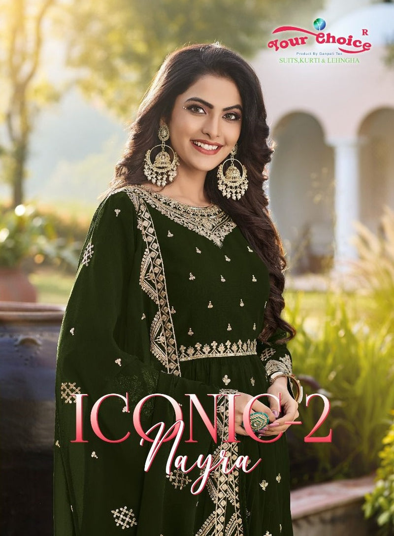 Your Choice Iconic Vol 2 Blooming Georgette Nayra Cut Partywear Designer Kurti