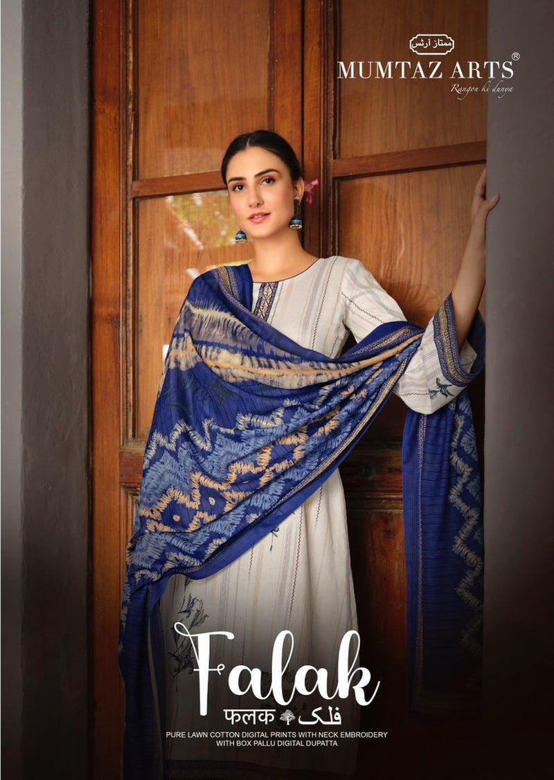 Mumtaz Arts Falak Pure Lawn Cambric Digital Print Embroidery Work Salwar Suit