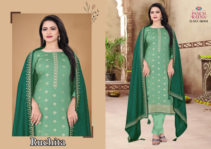 Panch Ratna Ruchita Self Dola Jacquard Fancywear  Fancywear Designer Salwar Suit