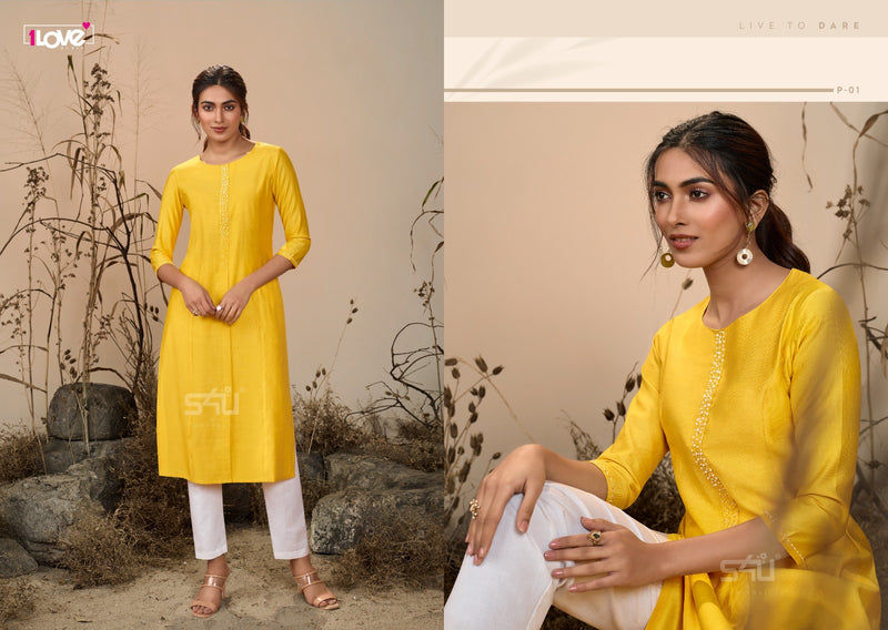 1Love S4U Pearl Viscose Fancy Wear Designer Kurti