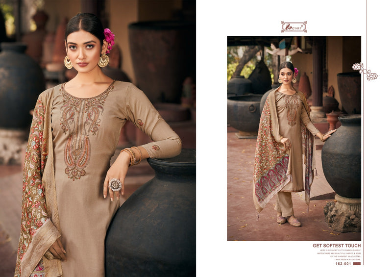 Kesar Alfaz Premium Muslin Linen Slik Cotton Embroidery Sleeve Work Fancy Designer Partywear Salwar Suti
