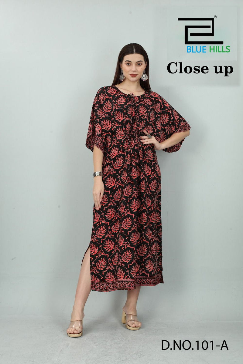 Blue Hills Close Up Vol 1 Crepe French Printed Designer Wear Kurti