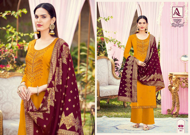 Alok Suits Rakul Jam Cotton Fancy Embroidery Hand Work Fancy Designer Partywear Salwar Kameez