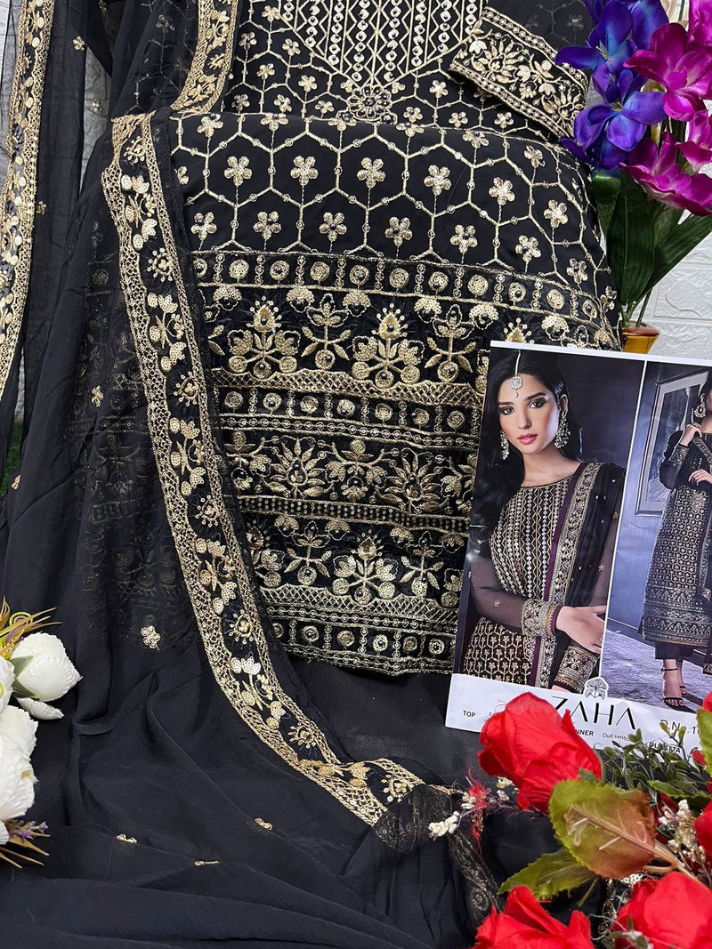Zaha Khushbu Vol 3 Georgette Heavy Embroidered Pakistani Salwar Kameez
