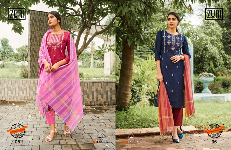 100 Miles Zuri Pure Cotton  Stylish Designer Kurti Wear