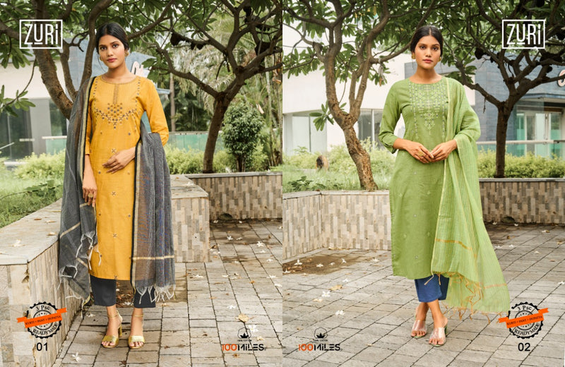 100 Miles Zuri Pure Cotton  Stylish Designer Kurti Wear