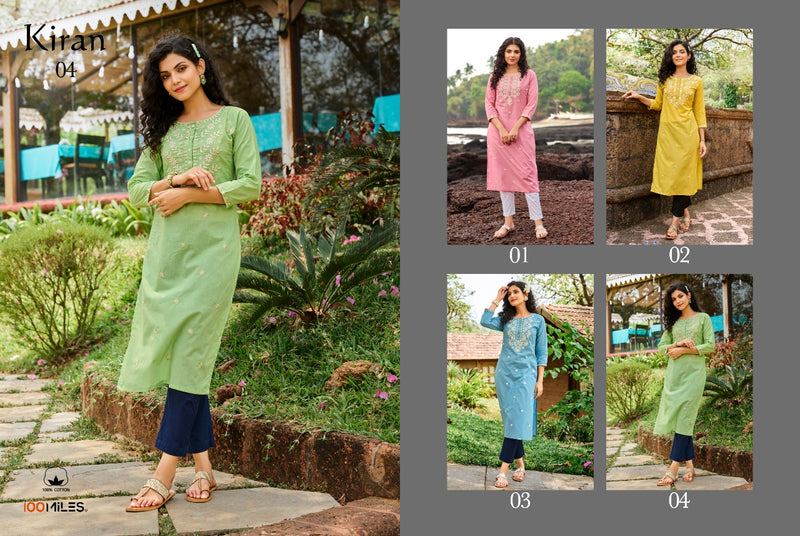 100 Miles Kiran Cotton Stylish Designer Casual Wear Kurti