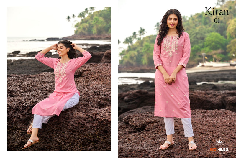 100 Miles Kiran Cotton Stylish Designer Casual Wear Kurti