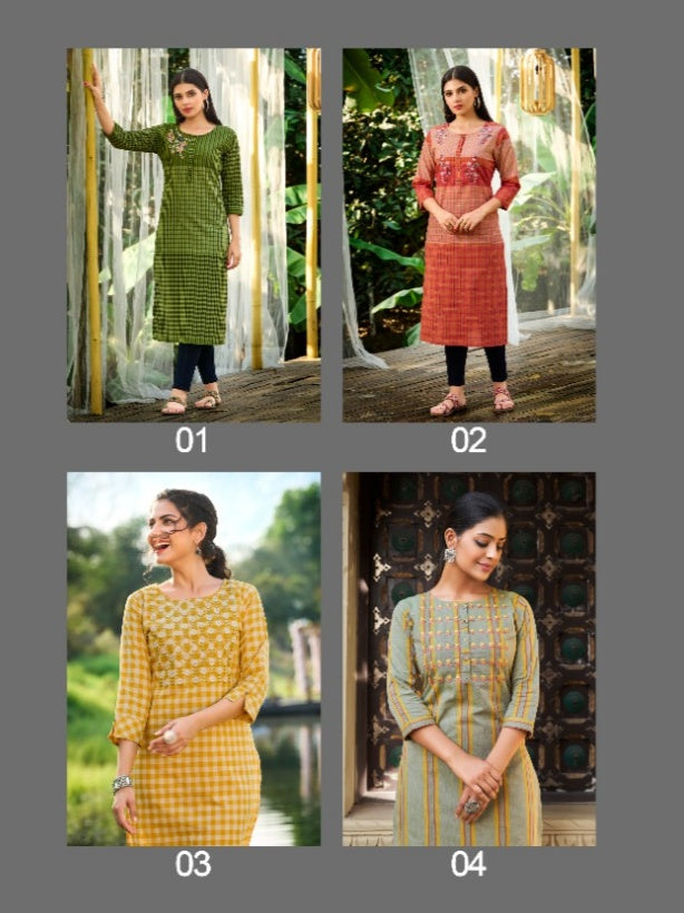 100 Miles Kritika Cotton Stylish Designer Casual Wear Kurti