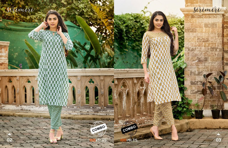 100 Miles Siri Miri Cotton Fancy Printed Kurti With Lack