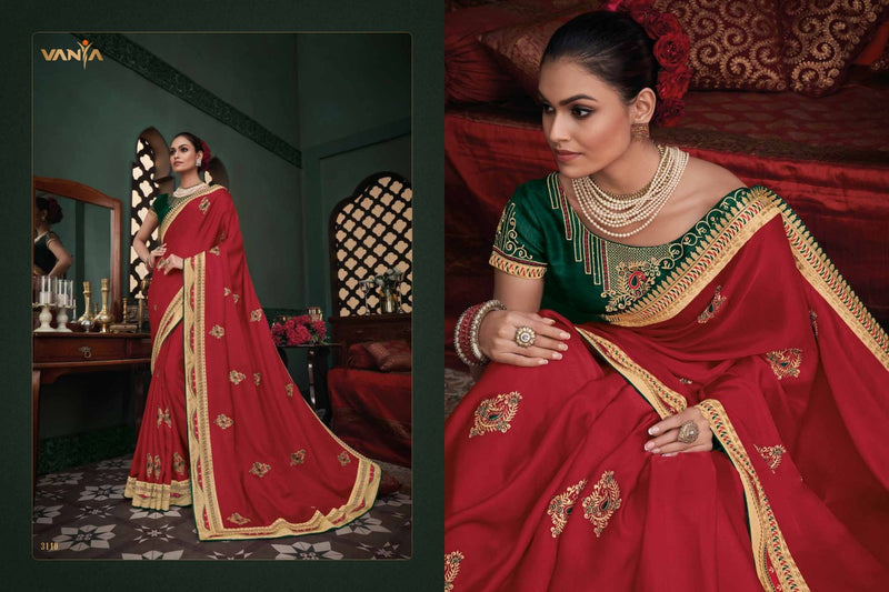 Vanya Vanya Dno 3110 Satin Silk With Embroidery Stylish Designer Festival Look Saree