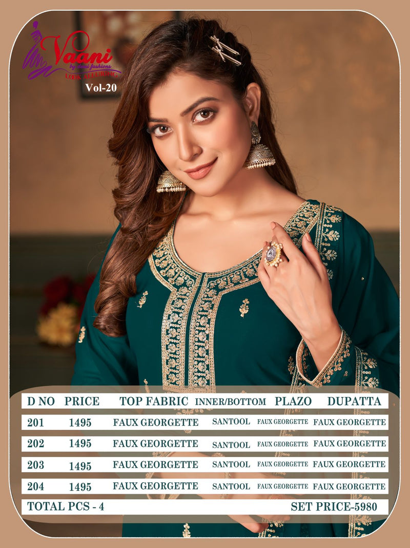 Dani Vanni Vol 20 Georgette Stylish Designer Festival Look Salwar Kameez