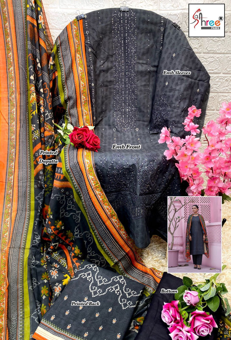 Shree Fabs Riwayat Vol 1 Pure Lawn Cotton Print Exclusive Self Embroidery Fancy Partywear Designer Salwar Suit