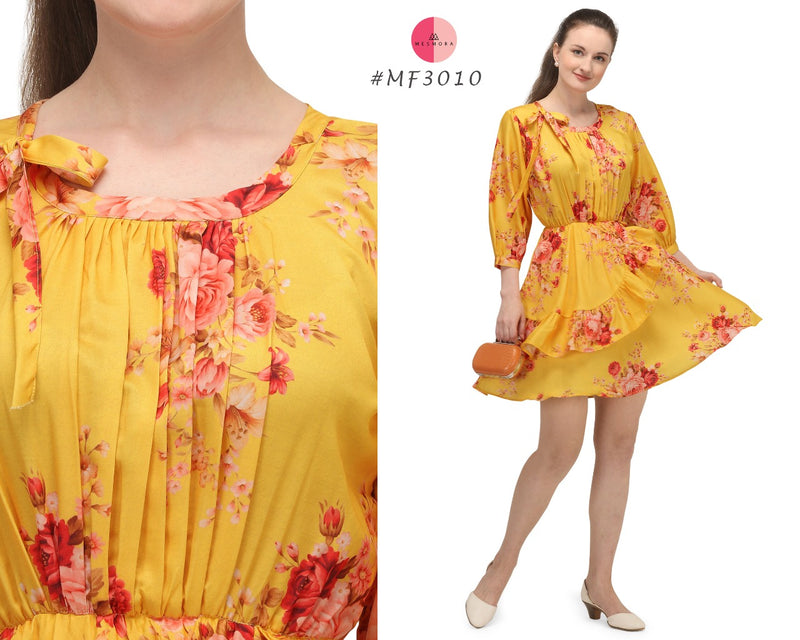 Mesmora 17 Designs Crepe Fancy Western Modern Look Kurtis With Digital Print