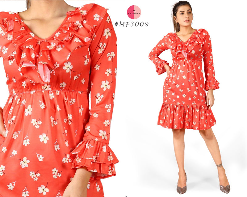 Mesmora 17 Designs Crepe Fancy Western Modern Look Kurtis With Digital Print