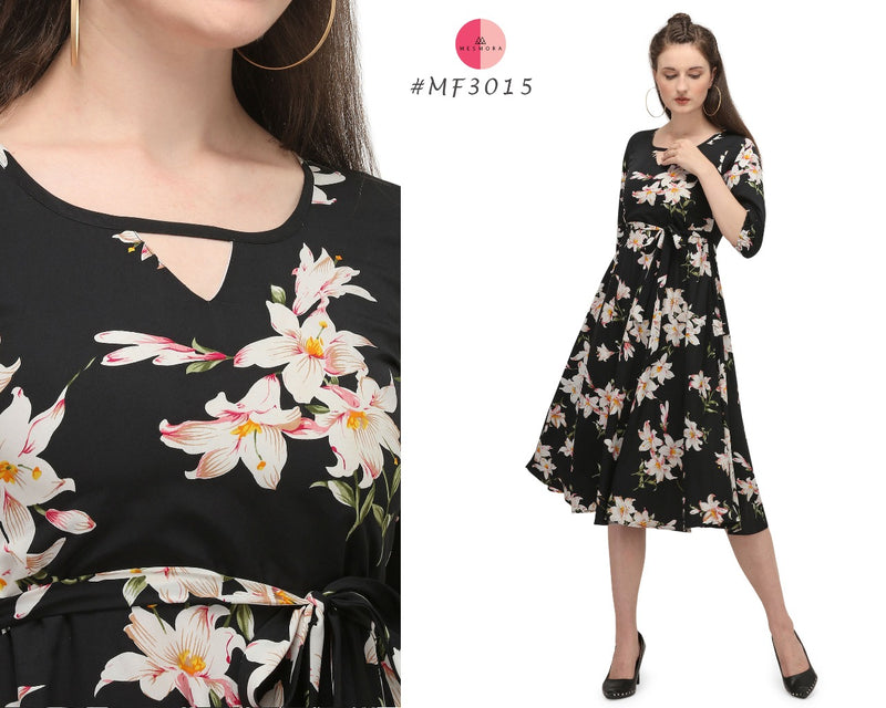 Mesmora 17 Designs Crepe Fancy Western Modern Look Kurtis With Digital Print