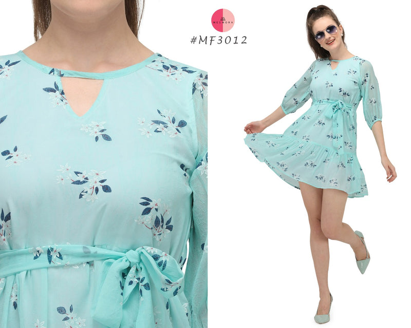 Mesmora 17 Designs Crepe Fancy Western Modern Look Kurtis With Digital Print