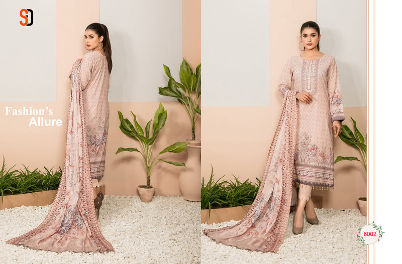 Sharaddha Designer Mahgul Vol 6 Lawn Cotton Printed Heavy Embroidery Patch Pakistani Salwar Suit