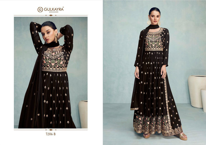 Gulkayra Designer Nayra Vol 6 Blooming Georgette Heavy Embroidery Work Partywear Designer Kurti